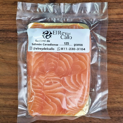 sashimi salmon canadiense presentacion 125 gramos